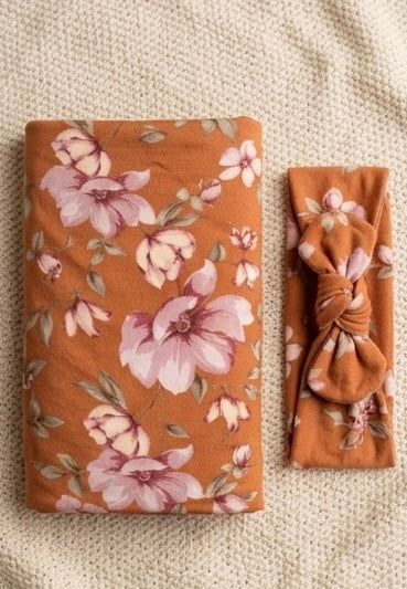 Orange Blossom 2-Piece Swaddle Set