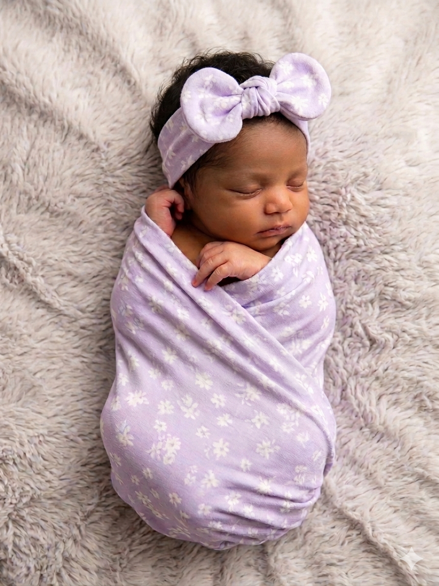 Lavender bloom 2-Piece Swaddle Set