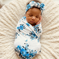 Blue Blossom 2-Piece Swaddle Set