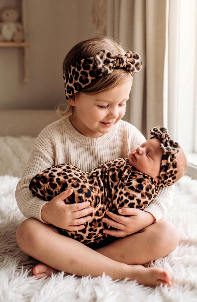 Leopard 2-Piece Swaddle Set