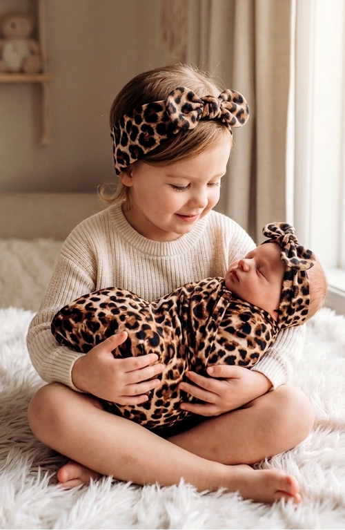 Leopard 2-Piece Swaddle Set
